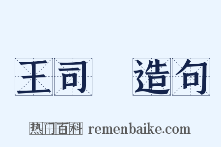 王司馬造句是什么意思的图片